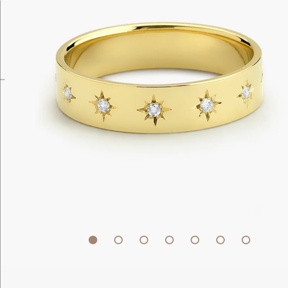 14k gold and diamond starburst ring size 5 1/2.